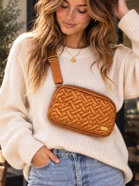 Fanny Pack Crossbody Bag and Waist Pack Fanny Pack Bronze Gold